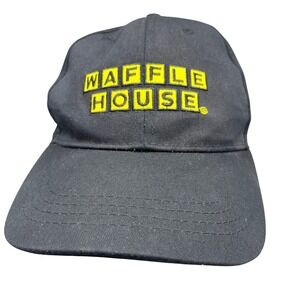 Waffle House Hat Unisex OS Black Logo Cap Workwear Streetwear Americana Vintage